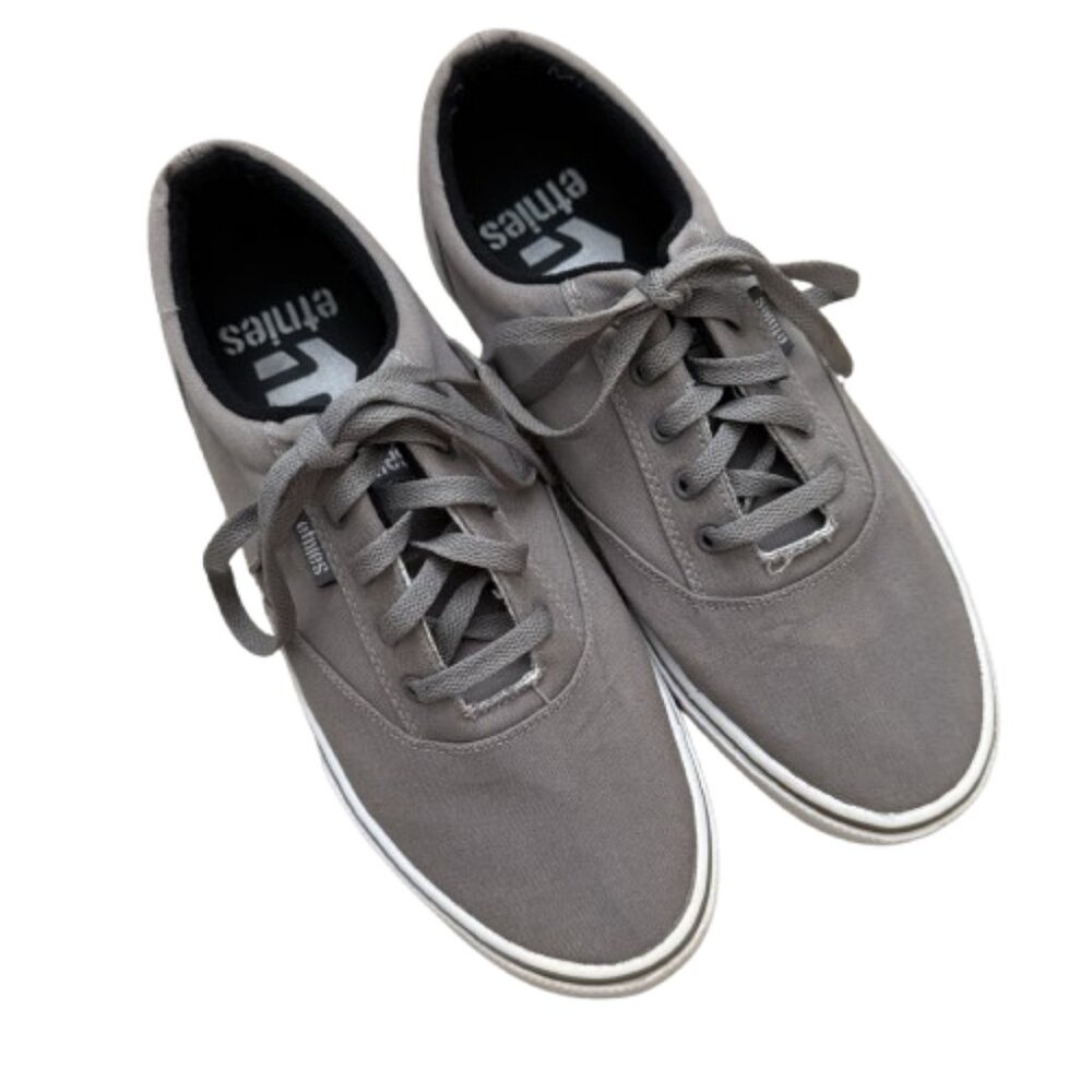 Etnies Name Cruiser Low Top Gray Canvas Skateboard Sneakers